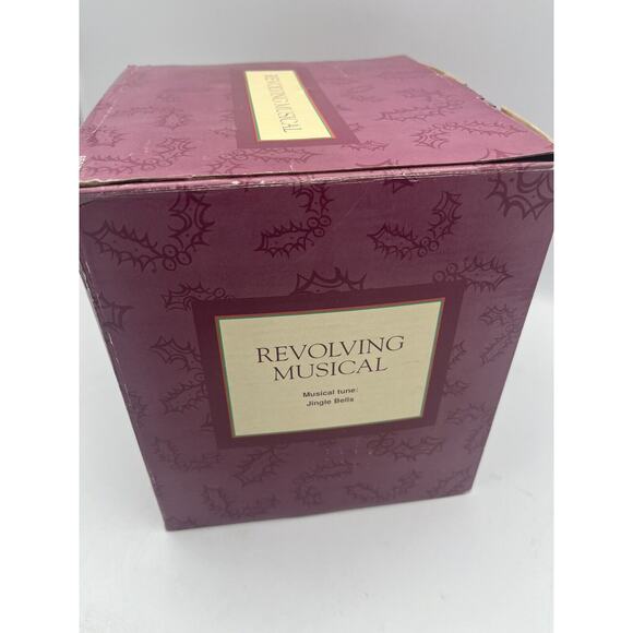 Vintage 1995 Christmas Revolving Musical Figurine Jingle Bells - With BOX - Picture 3 of 6